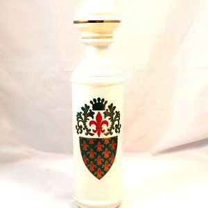 Vintage Old Fitzgerald 1/5 gal Liquor Bottle Decanter Fleur De Lis Design 12.5"